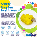 Honey Bear eDispenser - Durable Rubber Treat Dispenser for Dogs | USA Made - SodaPup/True Dogs, LLC - Flyclothing LLC