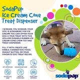 Ice Cream Cone Rubber Dog Chew Toy | Treat Dispenser | USA Made | SodaPup - SodaPup/True Dogs, LLC - Flyclothing LLC
