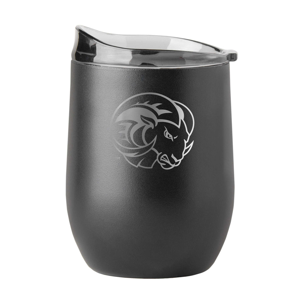 Winston-Salem State GunMetal 16oz Black Powder Curved Beverage - Logo Brands - Flyclothing LLC