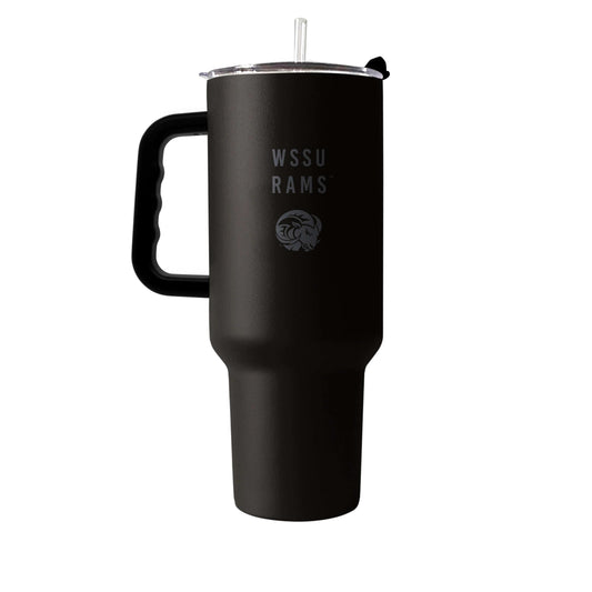 Winston Salem St 40oz Black Tonal Powder Coat Tumbler - Logo Brands - Flyclothing LLC