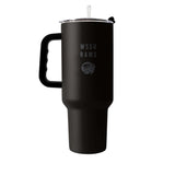 Winston Salem St 40oz Black Tonal Powder Coat Tumbler - Logo Brands - Flyclothing LLC