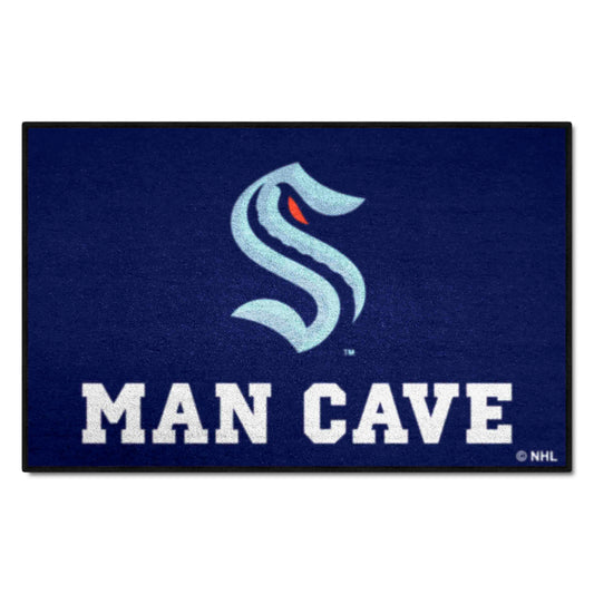 Seattle Kraken Man Cave Starter Mat Accent Rug - 19in. x 30in. - Seattle Kraken