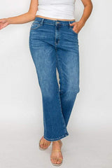 bytos Full Size Cat's Whiskers Mid Rise Ankle Jeans - Trendsi - Flyclothing LLC