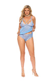 Elegant Moments Blue Luster Cami Top And Booty Shorts 30097