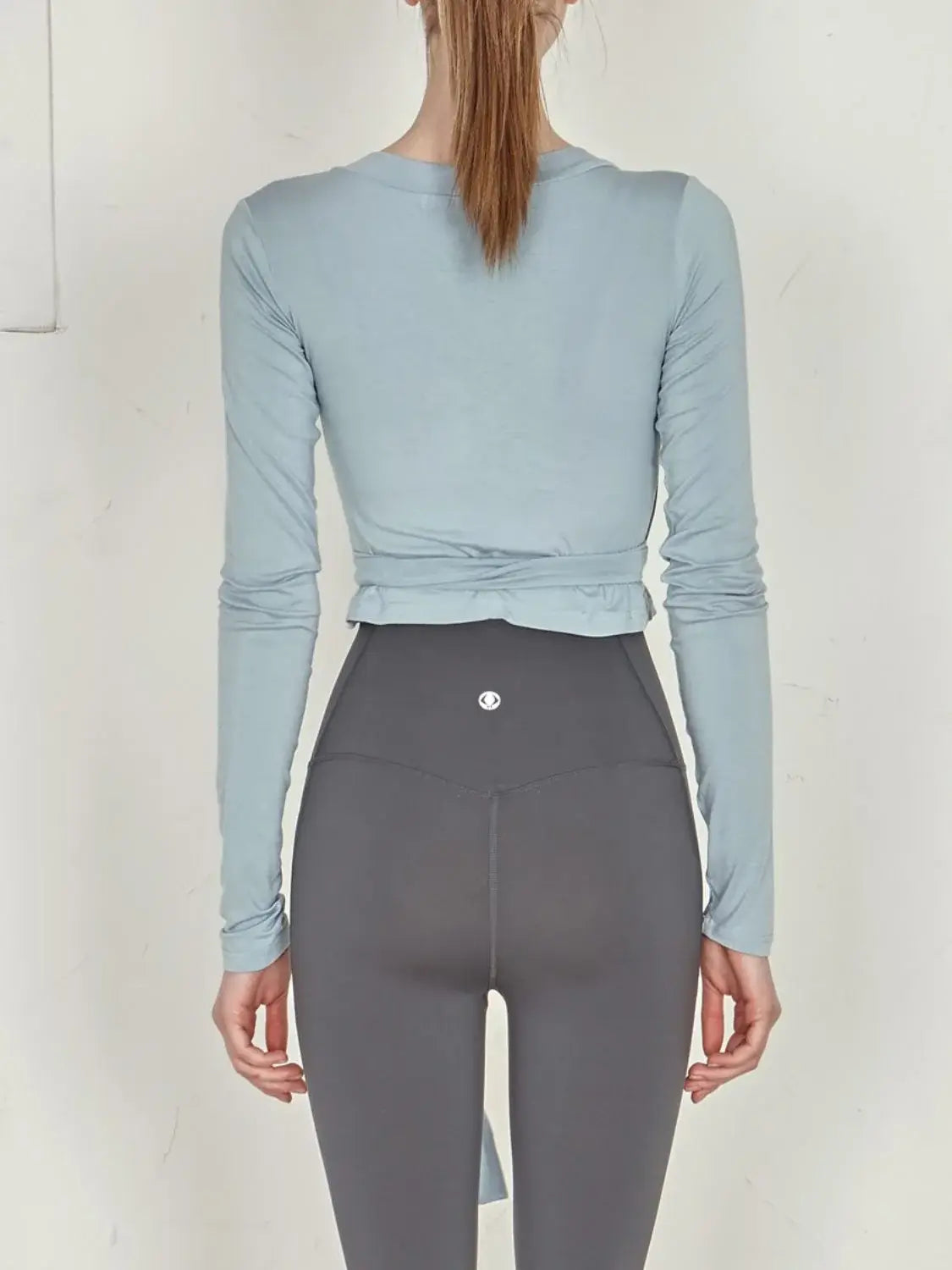 Tied Surplice Long Sleeve Top - Trendsi - Flyclothing LLC