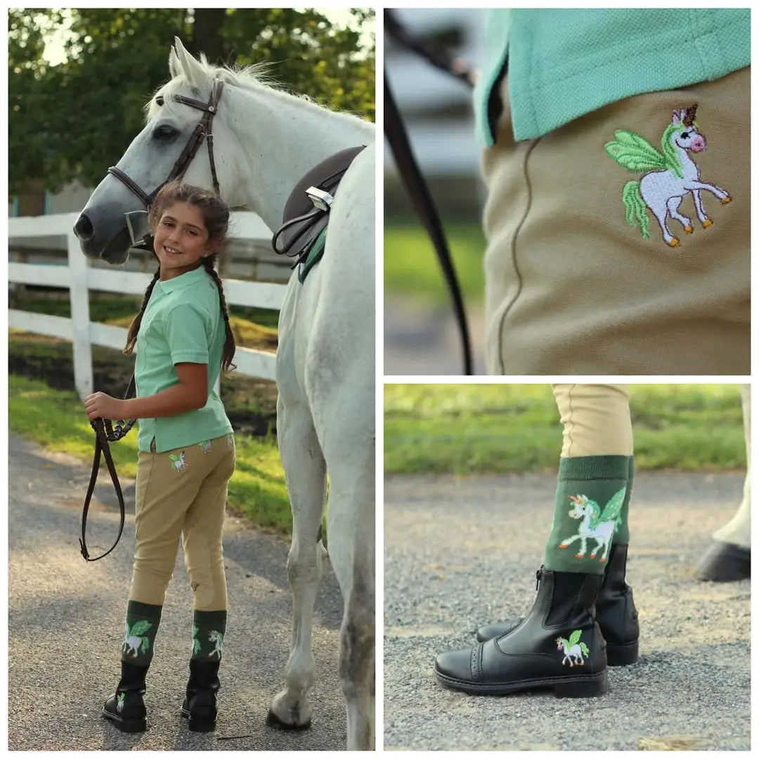 TuffRider Childrens Unicorn Front Zip Paddock Boots Black - Breeches.com - Flyclothing LLC