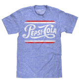 Pepsi Classic Script T-Shirt - Royal Snow Heather