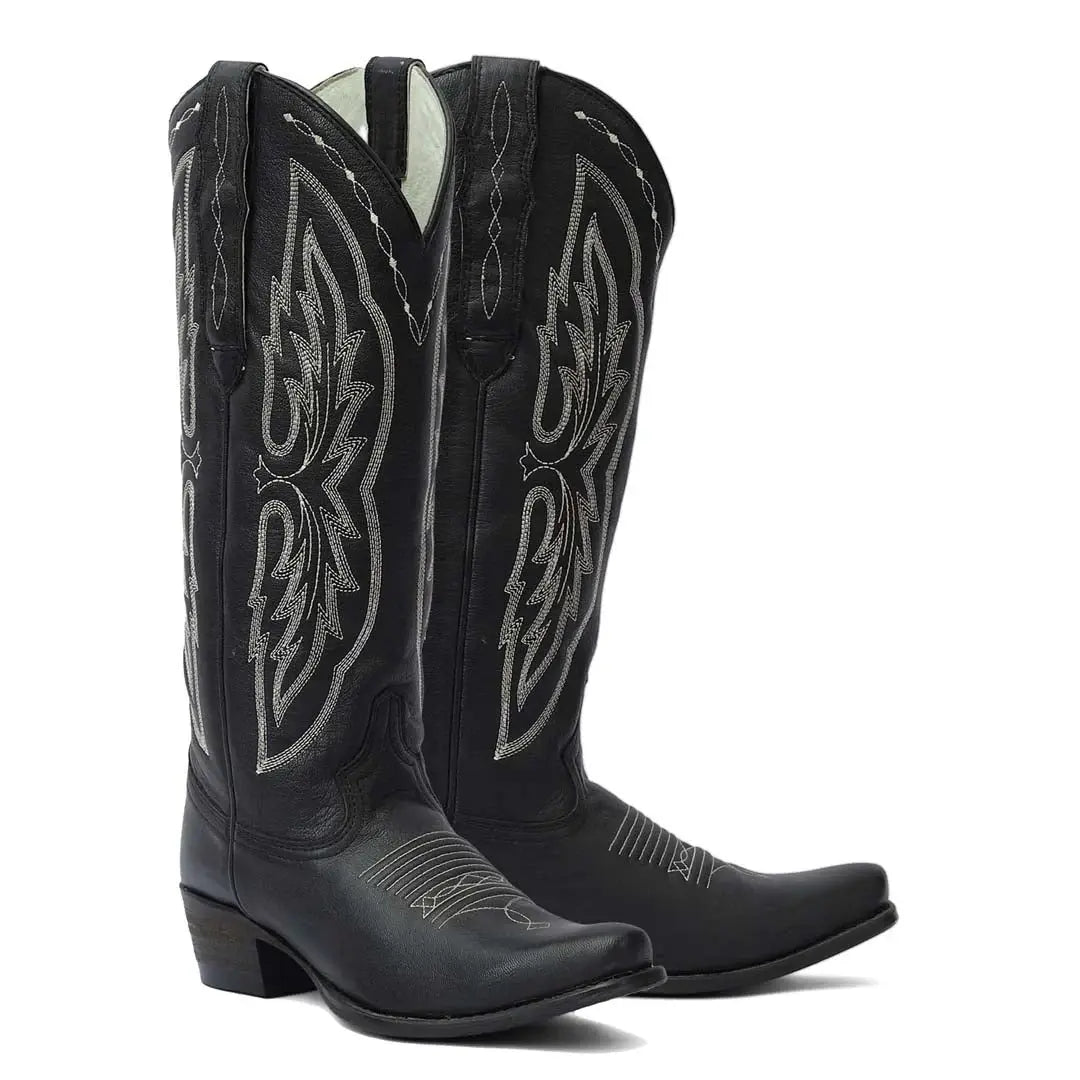 TuffRider Women Cody Embroidered Leather Snip Toe Western Boots - Breeches.com - Flyclothing LLC