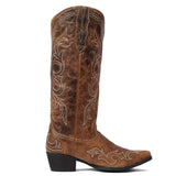 TuffRider Women Cody Embroidered Leather Snip Toe Western Boots - Breeches.com - Flyclothing LLC