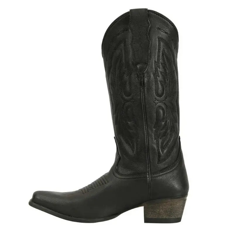 TuffRider Women Cowtown Mid Height Embroidered Leather Snip Toe Western Boots - Breeches.com - Flyclothing LLC