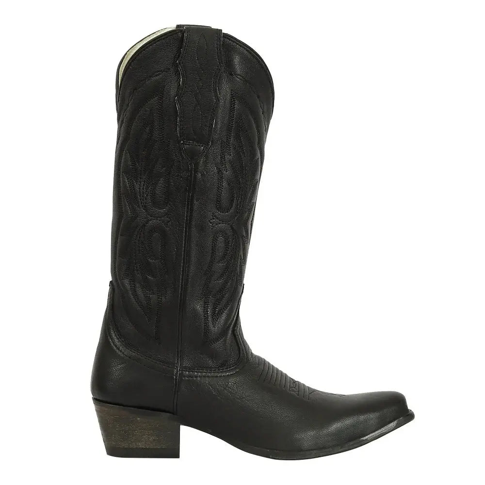 TuffRider Women Cowtown Mid Height Embroidered Leather Snip Toe Western Boots - Breeches.com - Flyclothing LLC