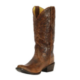 TuffRider Women Cowtown Mid Height Embroidered Leather Snip Toe Western Boots - Breeches.com - Flyclothing LLC
