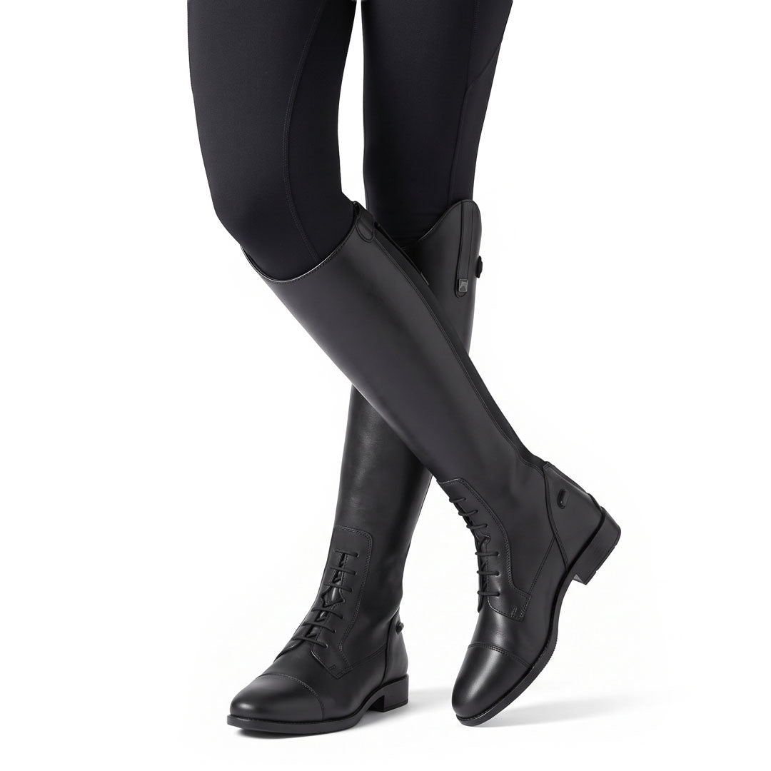 TuffRider Ladies Black DualFlex Vegan Leather Field Boots - Breeches.com - Flyclothing LLC