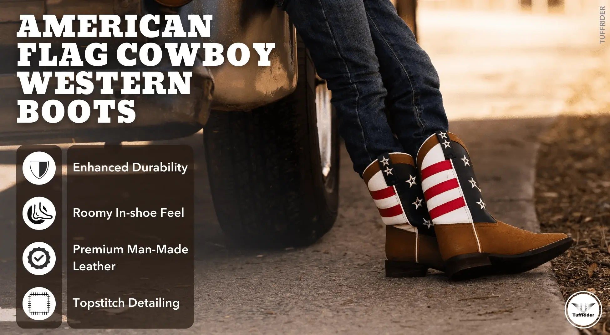 TuffRider Youth American Cowboy Western Boot - Breeches.com - Flyclothing LLC