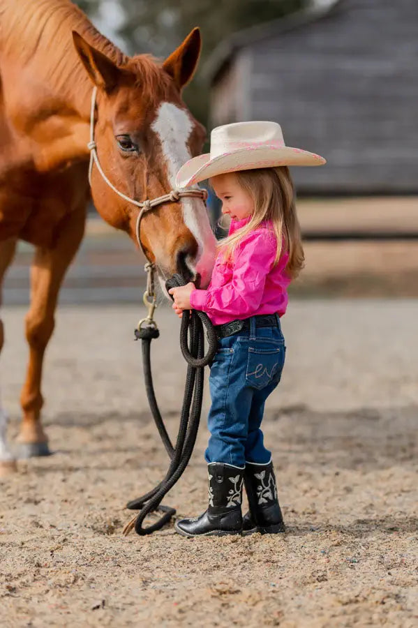 TuffRider Children's Black Floral Western Boot - Breeches.com - Flyclothing LLC
