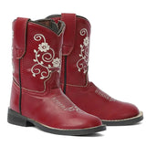 TuffRider Toddler Fire Red Floral Western Boot - Breeches.com - Flyclothing LLC