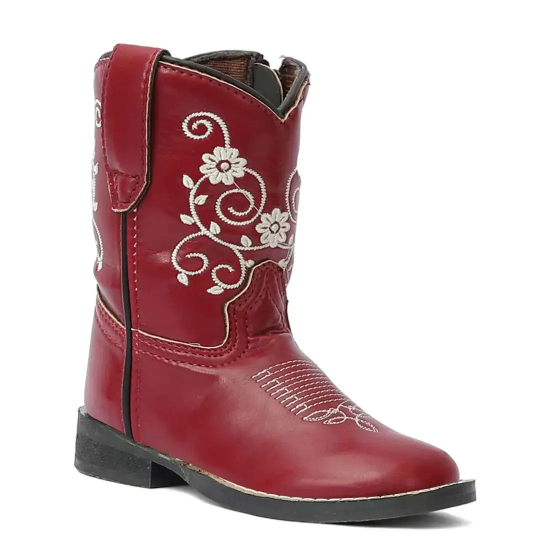 TuffRider Toddler Fire Red Floral Western Boot - Breeches.com - Flyclothing LLC