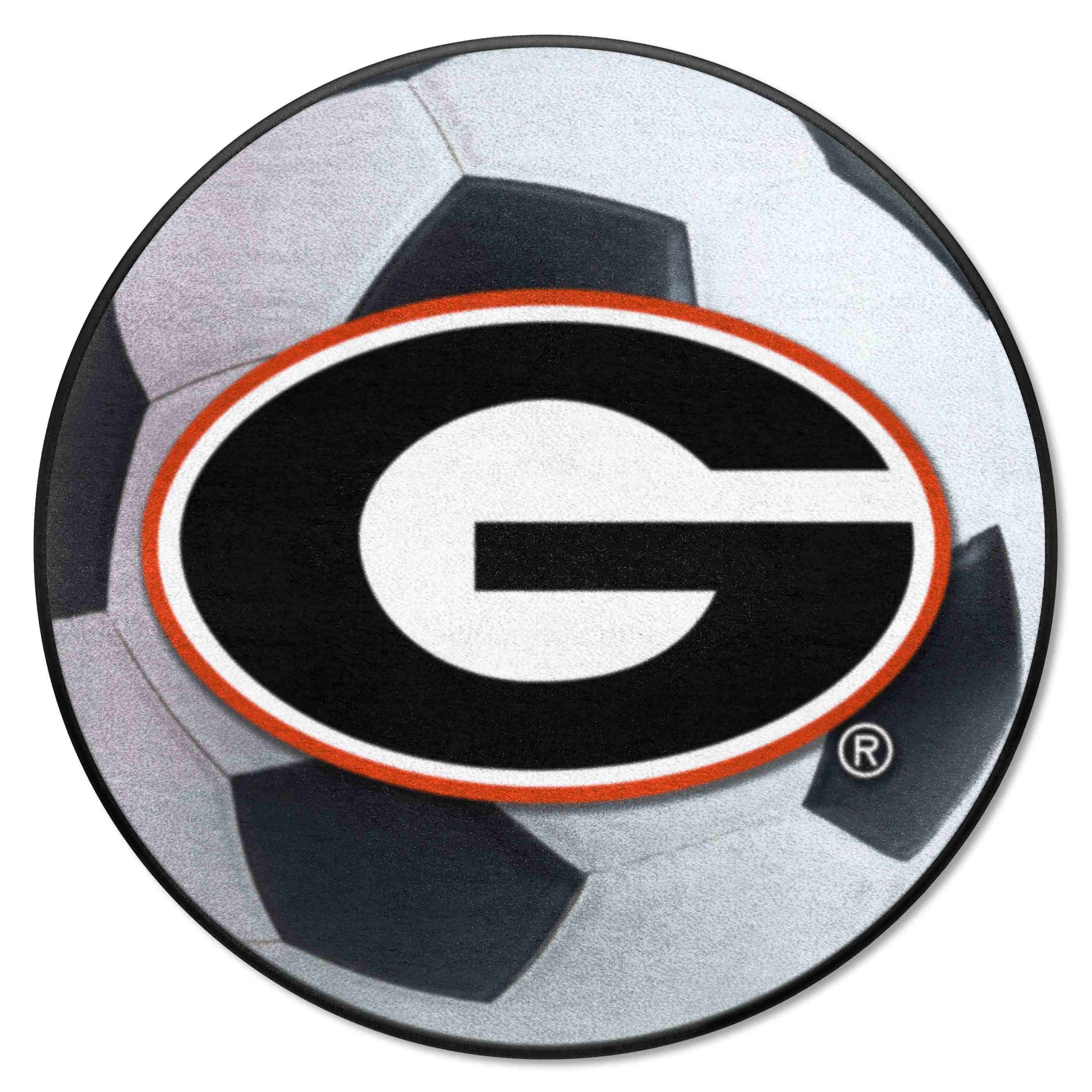 Georgia Bulldogs Soccer Ball Rug - 27in. Diameter - Georgia