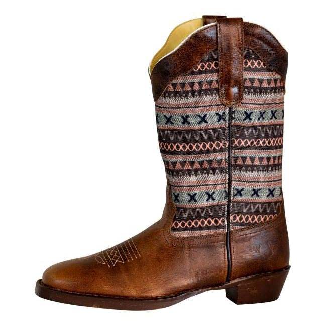 TuffRider Women String Embroidered Leather Square Toe Western Boots - Breeches.com - Flyclothing LLC