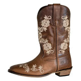 TuffRider Women Mormon Embroidered Leather Square Toe Western Boots - Breeches.com - Flyclothing LLC