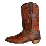 TuffRider Women Signa Floral Embroidered Leather Square Toe Western Boots - Breeches.com - Flyclothing LLC