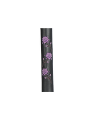 Unik International Cowhide 8" Hair Accessory with Purple Rose Design