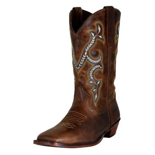 TuffRider Women Jenny Embroidered Leather Square Toe Western Boots - Breeches.com - Flyclothing LLC
