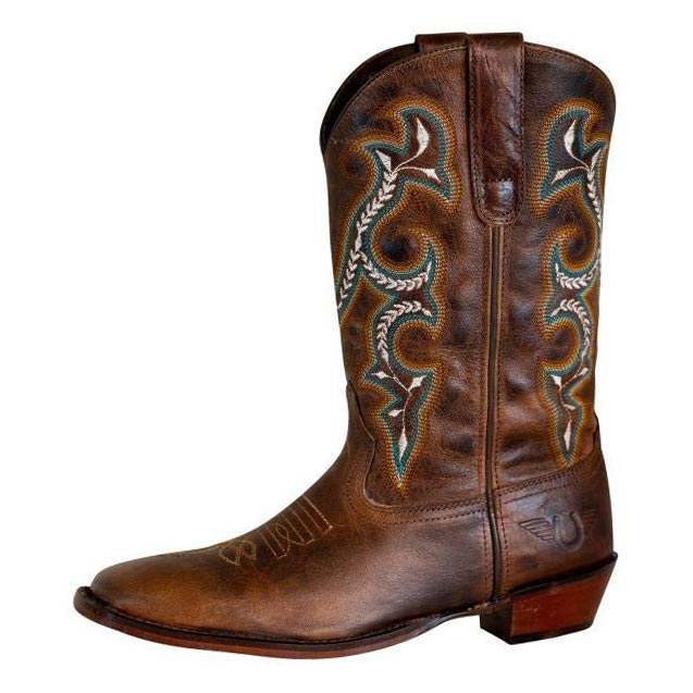 TuffRider Women Jenny Embroidered Leather Square Toe Western Boots - Breeches.com - Flyclothing LLC