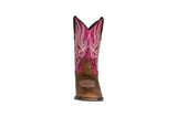 TuffRider Children Arches Flame Embroidered Pink Shaft Square Toe Western Boots - Breeches.com - Flyclothing LLC