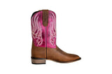 TuffRider Children Arches Flame Embroidered Pink Shaft Square Toe Western Boots - Breeches.com - Flyclothing LLC