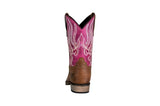 TuffRider Children Arches Flame Embroidered Pink Shaft Square Toe Western Boots - Breeches.com - Flyclothing LLC