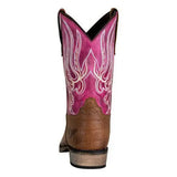 TuffRider Toddlers Arches Flame Embroidered Pink Shaft Square Toe Western Boots - Breeches.com - Flyclothing LLC