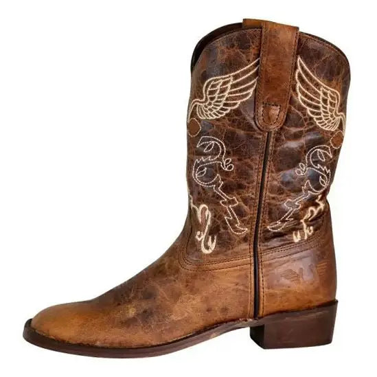 TuffRider Toddlers Sequoia Cross & Wing Embroidered Square Toe Western Boots - Breeches.com - Flyclothing LLC