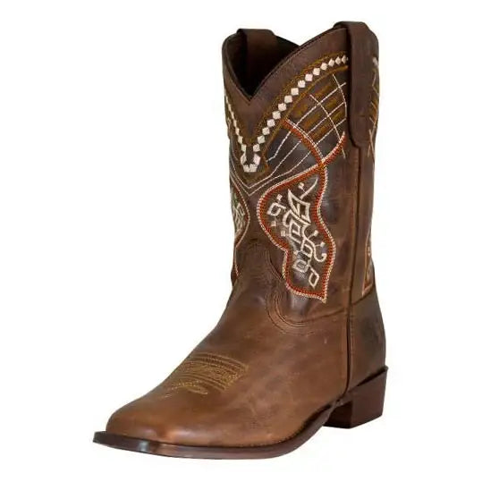 TuffRider Toddlers Yukon Tricolor Leather Embroidered Square Toe Western Boots - Breeches.com - Flyclothing LLC