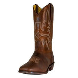TuffRider Men’s Old Faithful Leather Embroidered Wide Square Toe Western boot - Breeches.com - Flyclothing LLC