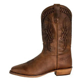 TuffRider Men’s Grand Canyon Leather Embroidered Wide Square Toe Western Boots - Breeches.com - Flyclothing LLC