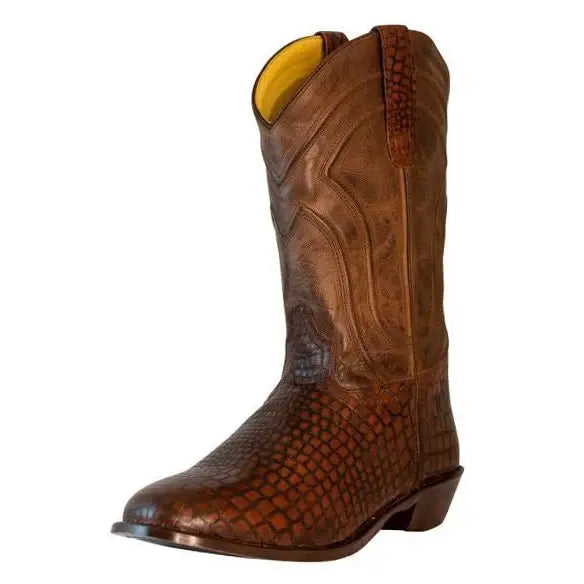TuffRider Men's Hayden Leather Printed Wide Round Toe Western Boots - Breeches.com - Flyclothing LLC