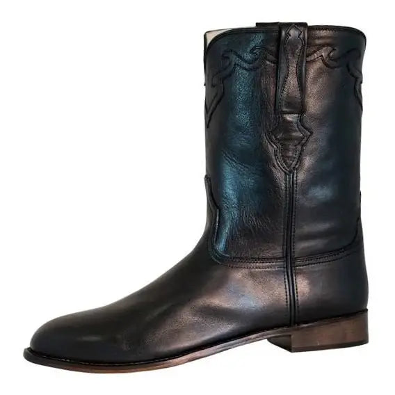 TuffRider Men's El Paso Leather Embroidered Round Toe Western Boots - Breeches.com - Flyclothing LLC