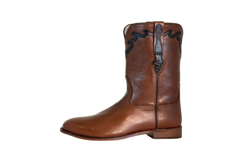 TuffRider Men's El Paso Leather Embroidered Round Toe Western Boots - Breeches.com - Flyclothing LLC