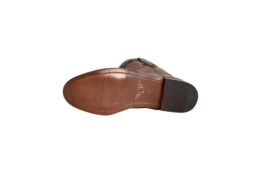 TuffRider Men's El Paso Leather Embroidered Round Toe Western Boots - Breeches.com - Flyclothing LLC