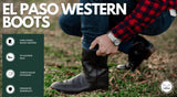 TuffRider Men's El Paso Leather Embroidered Round Toe Western Boots - Breeches.com - Flyclothing LLC