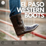 TuffRider Men's El Paso Leather Embroidered Round Toe Western Boots - Breeches.com - Flyclothing LLC