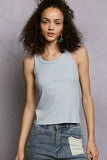 POL Round Neck Ribbed Tank - Trendsi - Flyclothing LLC