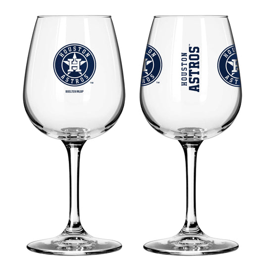 Houston Astros 12oz Gameday Stemmed Wine Glass - Logo Brands - Flyclothing LLC