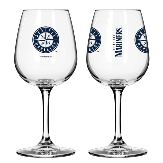 Seattle Mariners 12oz Gameday Stemmed Wine Glass - Logo Brands - Flyclothing LLC