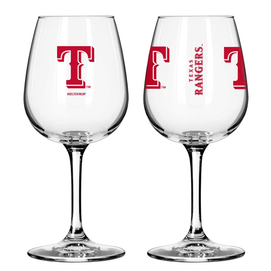 Texas Rangers 12oz Gameday Stemmed Wine Glass - Logo Brands - Flyclothing LLC