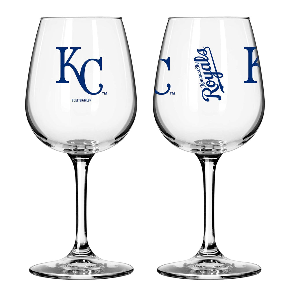 Kansas City Royals 12oz Gameday Stemmed Wine Glass - Logo Brands - Flyclothing LLC