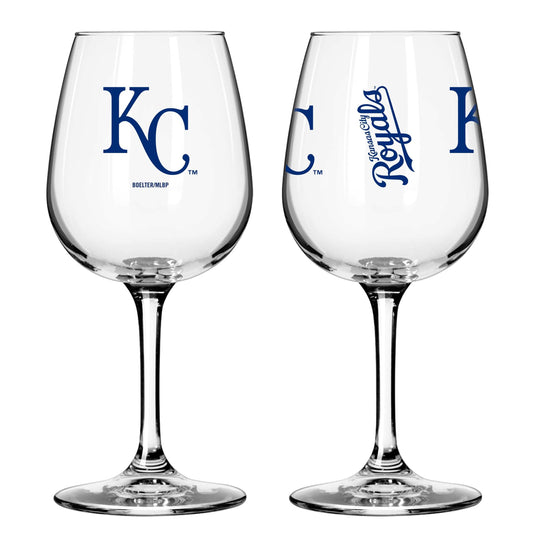 Kansas City Royals 12oz Gameday Stemmed Wine Glass - Logo Brands - Flyclothing LLC