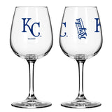 Kansas City Royals 12oz Gameday Stemmed Wine Glass - Logo Brands - Flyclothing LLC