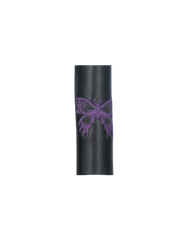 Unik International Cowhide 4" Hair Accessory with purple Butterfly Design